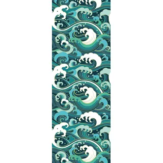 queence Vinyltapete »Gesa« Meer   Motiv   Strand   bedruckt   gemustert   naturalistisch glatt 90x250cm, selbstklebend, kinderleichte Anbringung,, Sticker, grün