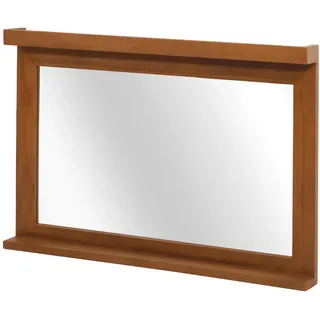 MCW Wandspiegel Braun , Holz , Teakholz , 100x70x10 cm , Spiegel, Wandspiegel