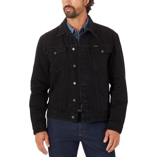 Wrangler Herren Cut Unlined Denim Jacket Ungefütterte Western-Jeansjacke im Cowboy-Schnitt, Schwarz (Shadow Black), L