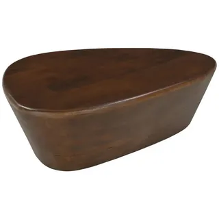 Mid.you Couchtisch , Braun , Holz , Mangoholz , massiv , dreieckig , Bodenplatte , 78x30x107 cm , Holzmöbel, Holztische, Wohnzimmertische Holz, Couchtische Holz