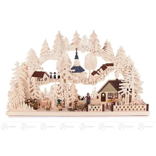 Schwibbogen "dorfidylle" groß, indirekt elektrisch beleuchtet 72 cmx43 cmx11 c