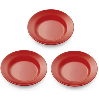 Melamin-Teller flach rot Ø 20 cm bunt Camping Party Kindergeburtstag Picknick