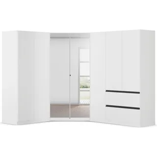Rauch Schrank-Set »Kleiderschrank Schrank Garderobe Wäscheschrank COSTA mit Spiegel« Set, schwarz-weiß