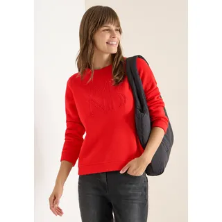 Sweatshirt CECIL, Damen, Gr. XXL (46), pumkin orange, Sweatware, Obermaterial: 54% Polyester, 46% Baumwolle, bestickt, unifarben, lässig geschnitten hüftbedeckend, Rundhals, Bündchen, Sweatshirts Sweatshirt, mit Stickerei