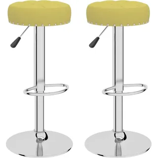 vidaXL Barhocker 2 Stk. Grün Stoff - Grün