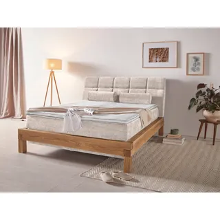 Home affaire Boxspringbett »Villads«, Liegefläche: 160/200 cm aus Balkeneiche, Inside-Boxspring-Unterbau, beige