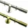 Gardinenstangen-Set Zylinder Ø 20 mm Edelstahloptik 120 cm