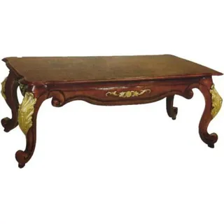 Barock Rokoko Extra Klasse Couchtisch Holz Tisch Beistell Sofa Couch Tische Neu - Braun