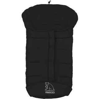 Fußsack HEITMANN FELLE "Eisbärchen - Winterfußsack Copy Fleece", Baby, schwarz, Polyester, Fußsäcke Fußsack, mit Fleecefutter, Mumienform möglich, für Kinderwagen, waschbar