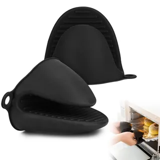 1 Paar Ofenhandschuhe, dick, aus Silikon, hitzebeständig, Küchenhandschuhe, rutschfest, hitzebeständiger Küchenhandschuh zum Kochen, Grillen, Kochen