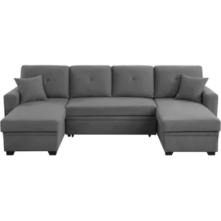 OTTO home Wohnlandschaft U-Form 2-Sitzer grau