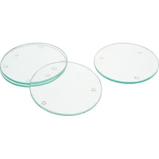 VBS Glasuntersetzer 4 STK. Glas Untersetzer 0.4 cm stark