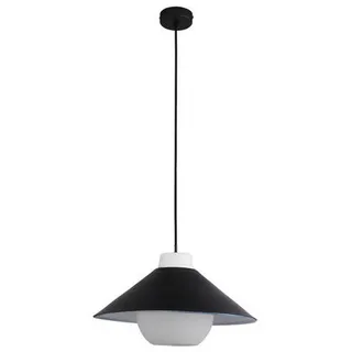 Endon Hängeleuchte , Schwarz, Weiß , Glas , rund , 150 cm , Ce , Lampen & Leuchten, Innenbeleuchtung, Hängeleuchten, Pendelleuchten