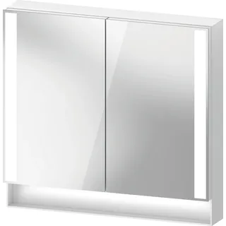 Duravit Collection One Spiegelschrank, seitliche Lichtfelder, 800x155x750mm, QA7151018180000, Farbe: Weiß Matt/DE Netzstecker