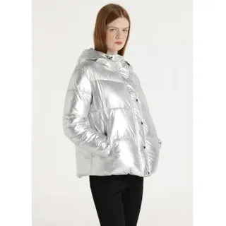 Lois Jeans für Damen. 470932859 Silberner Juliet-Mantel (XL), Lässig, Polyester