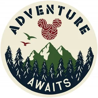 Komar Disney DOT runde und selbstklebende Vlies Fototapete von Disney - Mickey Adventure - Ø Durchmesser 125 cm - Retro, Wandsticker, Tapete, Kinderzimmer, Wandtattoo - DD1-033