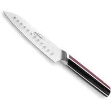 LACOR - 38223 - Santoku Elite Messer, Edelstahl, konische Schleifkante, rutschfester Griff, scharf & widerstandsfähig, Handreinigung, geeignet für jede Art von Fleisch und Fisch, 18 cm