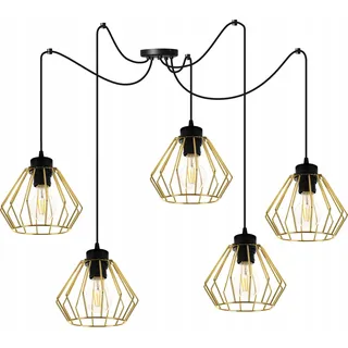 Golden Spider Deckenhängelampe, Drahtplafon - Schwarz, Gold