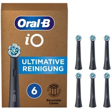 Bild Oral-B iO Ultimative Reinigung Aufsteckbürsten, Briefkastenfähige Verpackung, 6 Stück, schwarz