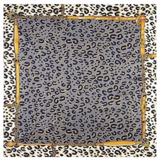 Yurosiay Damen Seide Schal 130×130cm Seidentuch Leopardenmuster Mode Seide Halstuch Elegant Bandana Tuch Seide Schal Leopardenmuster Weich Leicht Seidenschal Kopftücher Damen Seide Khaki