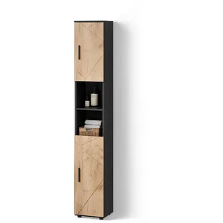 livinity Ronco Hochschrank 30 x 192 cm Goldkraft Eiche/Anthrazit Holzwerkstoff