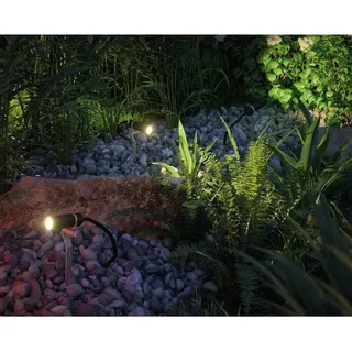 Paulmann LED Gartenstrahler Plantini Aluminium 22,3 cm 1 Stk. Warmweiß grau