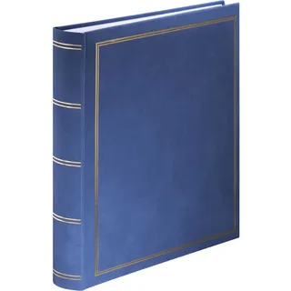 Hama Super Jumbo Fotoalbum London 34x35/80 weiße Seiten blau (7156)