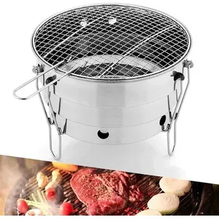 Kleine portable Holzkohle Grill für Camping und Picknick