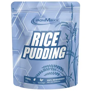 IronMaxx Rice Pudding – 750g Beutel | Hochwertiges Instant Reismehl zur Zubereitung von Reispudding | Veganer Reis Pudding als fettarme und zuckerarme Quelle für Energie
