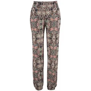 s.Oliver Strandhose mit Alloverprint und Taschen, Stoffhose, Sommerhose, elastisch, blau