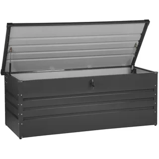 Beliani Auflagenbox 165 x 70 cm Graphitgrau