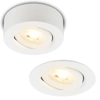 Briloner 2 in 1 LED Aufbauspot und Einbaustrahler 1 schwenkbar Weiß