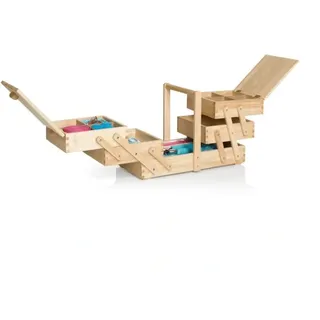 Prym 612548 Nähkasten/Nähkorb aus hellem Holz, L, Beige, Braun