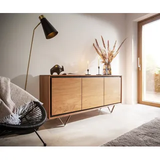 DeLife Stonegrace Sideboard 145 cm Beige/Hellbraun Holz
