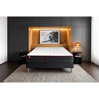 Matratzen- und Lattenrost-Set 90x200 cm - Boost - Schwarz