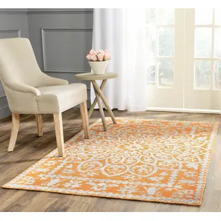 SAFAVIEH Traditionell Teppich für Wohnzimmer, Esszimmer, Schlafzimmer - Stonewash Collection, Kurzer Flor, Kupfer, 152 X 244 cm