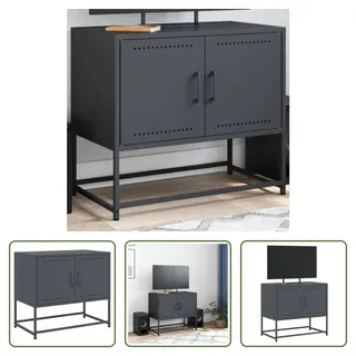 The Living Store TV-Schrank Anthrazit 68,5x39x60,5 cm Stahl - Grau