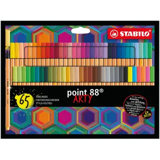 Stabilo point 88 ARTY cardboard wallet of 65 colors