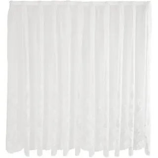 Fertigstore , Weiß , Textil , Ornament , 600x125 cm , Oeko-Tex® Standard 100 , mit Spitze , Heimtextilien, Vorhänge, Fertigvorhänge, Fertigstore