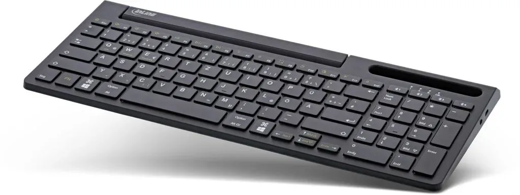 Bild von Bluetooth Aluminium Tastatur mit Nummernpad, für bis zu 4 Geräte