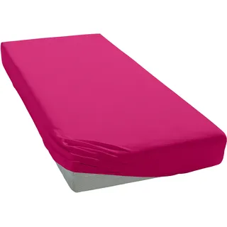 OTTO home Spannbettlaken Microfaser-Jersey 160 x 200 cm pink
