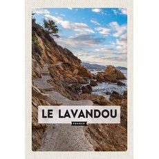 Blechschild 20x30 cm - Le Lavandou France Berge Meer