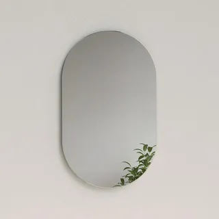 Emke Wandspiegel Vollspiegel-Explosionsschutzfolie Ovale 100/60/1,5 cm , Glas , 60x100x100 cm , Spiegel, Wandspiegel