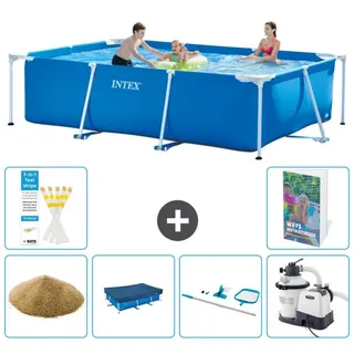 Rechteckiger Frame Pool - 300x200x75 cm - 7-teilig S58 - Blau