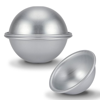 Fdit 10cm Halbkugel Kuchenform Aluminium Hemisphäre Kuchen Pfanne Bikini Kuchen Nachtisch Pudding Backform H009 4 Stücke