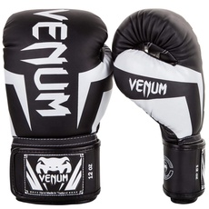 Venum Unisex Elite Boxing Gloves Boxhandschuhe, Schwarz/Weiß, 10 Oz EU