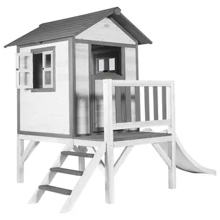 Ambia Garden Spielhaus , Grau, Weiß , Holz, Kunststoff , Hemlocktanne , 240x189x167 cm , EN 71, CE, FSC 100% , Freizeit & Co, Gartenspielzeug, Spielhäuser