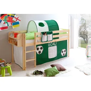 Ticaa Hochbett »Malte« mit Rollrost und in verschiedenen Ausführungen wahlweise mit Matratze, grün