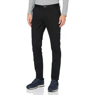 GANT Herren Slim Twill Chinos Klassische Hose, Schwarz, 33W / 34L EU