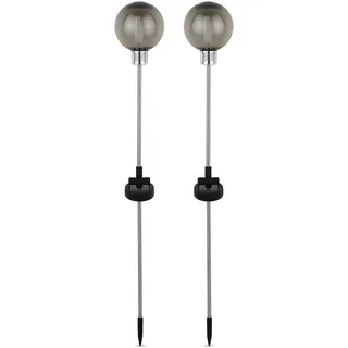 REV Ritter Solarleuchte grau 72 cm 2er Set